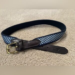 Boy’s Vineyard Whale Canvas Club Belt 32”